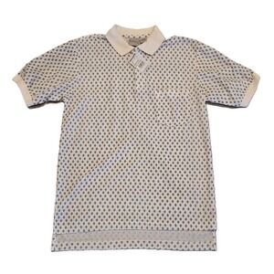 New Vintage Mervyn's Windridge‎ Geometric Print Short Sleeve Polo Shirt Size M